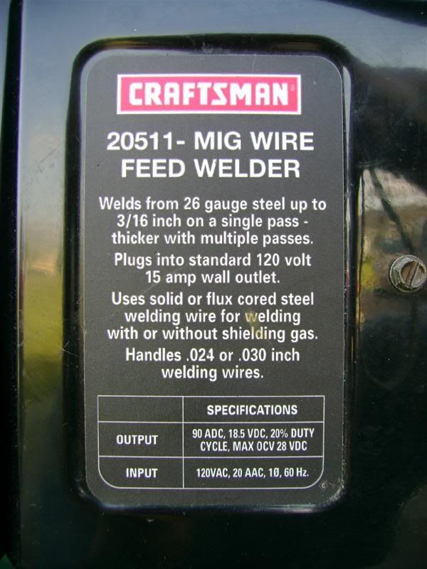 FS Craftsman MIG wire feed welder